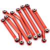Adjustable Pull Rod for HPI 1/18 Aluminum Alloy Linkage Link Rod Set Remote Control Car Upgrade Modifications Accessories Parts(Red) view 1
