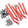 Adjustable Pull Rod for HPI 1/18 Aluminum Alloy Linkage Link Rod Set Remote Control Car Upgrade Modifications Accessories Parts(Red) view 2