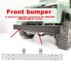 Aluminum Alloy RC Front Anti Collision Bumper, RC Upgrade Parts for MN D90 MN - 99 MN - 91 FJ - 45, CNC Machined Lightweight Front Bumper with U - Hooks and Screws for Off - Road R (Silver MN-001S) view 2