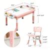 UNICOO Kids Sand and Water Table, Toddler Activity Table with Storage Bins, Multi-Functional Play Table for Drawing, Building Blocks, Sensory Play, Indoor Outdoor Toy for Boys Girls (White & Pink) view 2