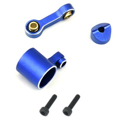 Aluminum Upgrade Parts Set for ARRMA 1/16 Mini Kraton 3S, Front/Rear Upper/Lower Arm, Gearbox Cover, Wing, Steering Link (Blue Servo Steering Link)