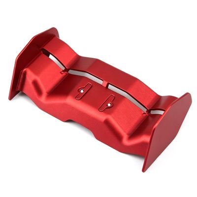 Aluminum Upgrade Parts Set for ARRMA 1/16 Mini Kraton 3S, Front/Rear Upper/Lower Arm, Gearbox Cover, Wing, Steering Link (Red Wing)