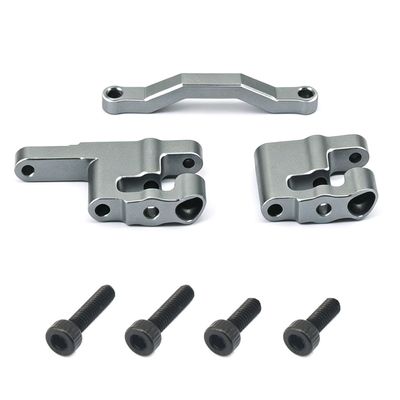 Aluminum Upgrade Parts Set for ARRMA 1/16 Mini Kraton 3S, Front/Rear Upper/Lower Arm, Gearbox Cover, Wing, Steering Link (Titanium Steering Set)