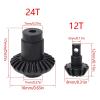 RC Car Assortment for FMS K5 for FCX24 for Xiaoqi for Powder Drunk 1/24 Remote Control Car Metal Upgrade Accessories Harden Steel Bevel Gear(Black,1 Pairs) view 4
