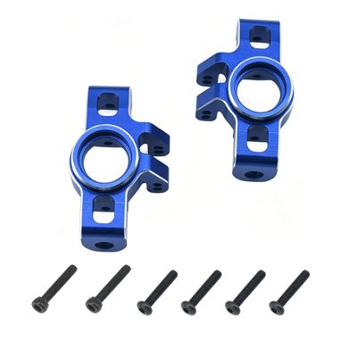 Aluminum Upgrade Parts Set for ARRMA 1/16 Mini Kraton 3S, Front/Rear Upper/Lower Arm, Gearbox Cover, Wing, Steering Link (Blue Front Hub/Knuckle Arm)