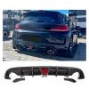 Body Kit Splitter Compatible for VW Compatible for Scirocco R 2015-2017 Rear Diffuser Lip Bumper Spoiler with Lamp Glossy Black(Gloss Black) view 2