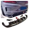 Body Kit Splitter Compatible for VW Compatible for Scirocco R 2015-2017 Rear Diffuser Lip Bumper Spoiler with Lamp Glossy Black(Gloss Black) view 3