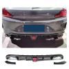 Body Kit Splitter Compatible for VW Compatible for Scirocco R 2015-2017 Rear Diffuser Lip Bumper Spoiler with Lamp Glossy Black(Gloss Black) view 4