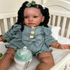 26 Inch Real Life Reborn Baby Doll Black Girl Big Size Realistic Reborn Toddler Girl Doll Pippa with Hair African American Soft Cloth Body Baby Doll That Look Real Dark Brown Skin Babies Toys view 1