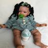26 Inch Real Life Reborn Baby Doll Black Girl Big Size Realistic Reborn Toddler Girl Doll Pippa with Hair African American Soft Cloth Body Baby Doll That Look Real Dark Brown Skin Babies Toys view 2