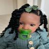 26 Inch Real Life Reborn Baby Doll Black Girl Big Size Realistic Reborn Toddler Girl Doll Pippa with Hair African American Soft Cloth Body Baby Doll That Look Real Dark Brown Skin Babies Toys view 3