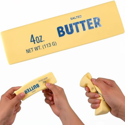 1pcs Squeeze Butter Squishy Toy, PU Material Butter Stick Slow Rising Squeeze Food Fidget Toy for Office School Stress Reliever