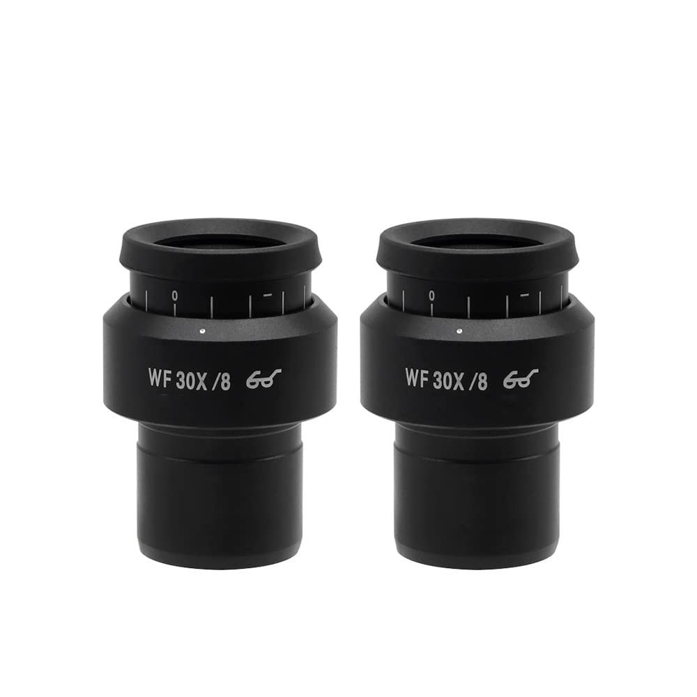 30mm Wf30x Stereo Microscope Eyepiece, Wide Angle Binoculartrinocular Oculars, High Eye Point, 2pcs for Enhanced Viewing and Clarity 2pcs