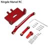 RC Car Metal Steering Linkage and Servo Mount Fits Emax ES08MA II and Original for Axial SCX24 Track Upgrade Parts(Black 1set) view 2