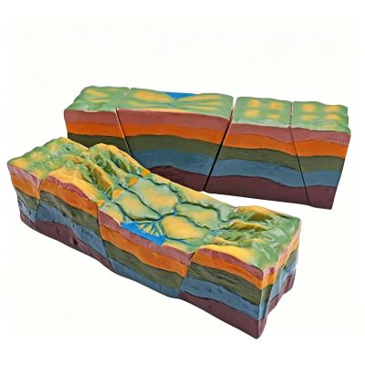 3D Plate Tectonics Model Kit, Fault Structure & Horst-Graben Geology Teaching Model, Geography Geology Display Model for School Classroom