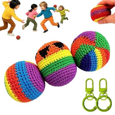 DianSCJ 3/6/12/18PC Multicolored Footbag for Outdoor (3PC)