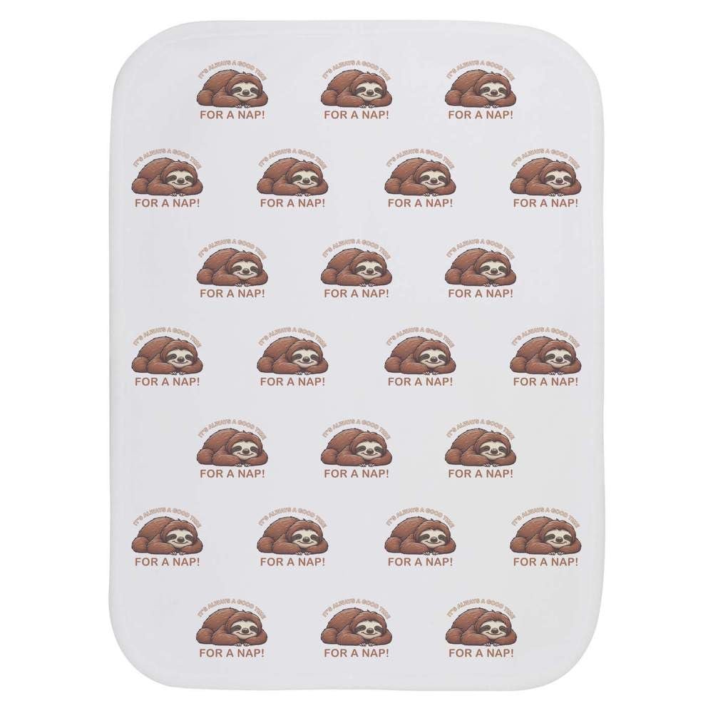 Azeeda 'Sleepy Sloth Nap Time' Baby Burp/Wash Cloth (BC00041694)