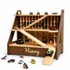 Personalized Wooden Toy Car Garage for Kids, 70-Car Storage Organizer with Name, Display Shelf for Toy Car Collection view 1