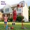 Kids Basketball Hoop Set with T Ball Stand, 4 in 1 Adjustable Kids Sports Toy Indoor Outdoor, Basketball Goal for Kids 2 to 8, Easy Setup, Durable Base, Gift Toy view 2