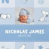 Let's Make Memories Personalized Baby Blanket - Welcome New Baby - Newborn Gift for New Parents - Peanuts - Custom Photo and Name - Small - Snoopy Baby Love - Blue - Plush - 30x40 view 2