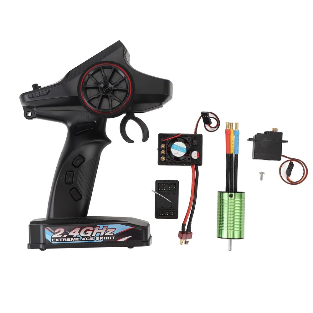7 Channel RC Car Receiver Kit, Brushless Motor ESC Servo Remote Control for Q130 C8805 C8803 C8802 3100A 2105A 16307PRO SCY - 16101 Upgrade Parts with Metal Components for High - P
