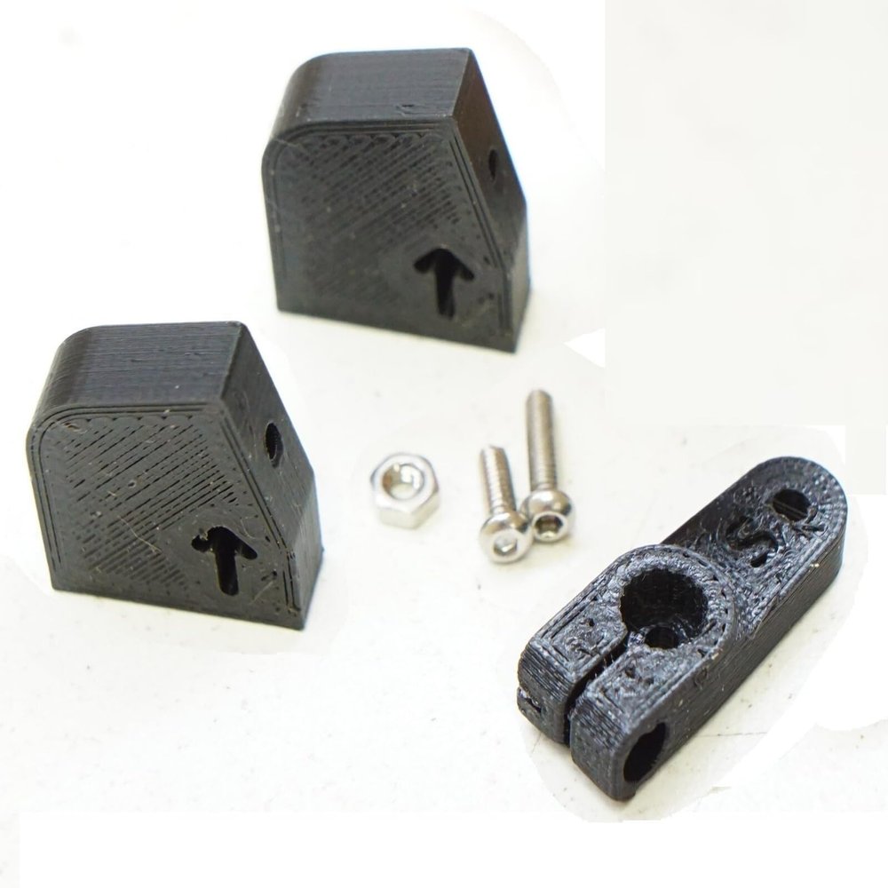 3DEXL AJCMods Upgrade Heavy Duty Servo Mounts for Team Losi Mini-T 2.0 + Horn for Savox Micro Servo