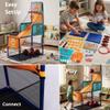 Kids Arcade Style Basketball Game Indoor Hoop Set, Easy Assembly Basketball Hoop with Stable Base, Includes Mini Balls and Pump, Indoor Outdoor Basketball Goal for Toddlers and Family Play Orange view 3