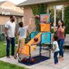 Kids Arcade Style Basketball Game Indoor Hoop Set, Easy Assembly Basketball Hoop with Stable Base, Includes Mini Balls and Pump, Indoor Outdoor Basketball Goal for Toddlers and Family Play Orange view 4