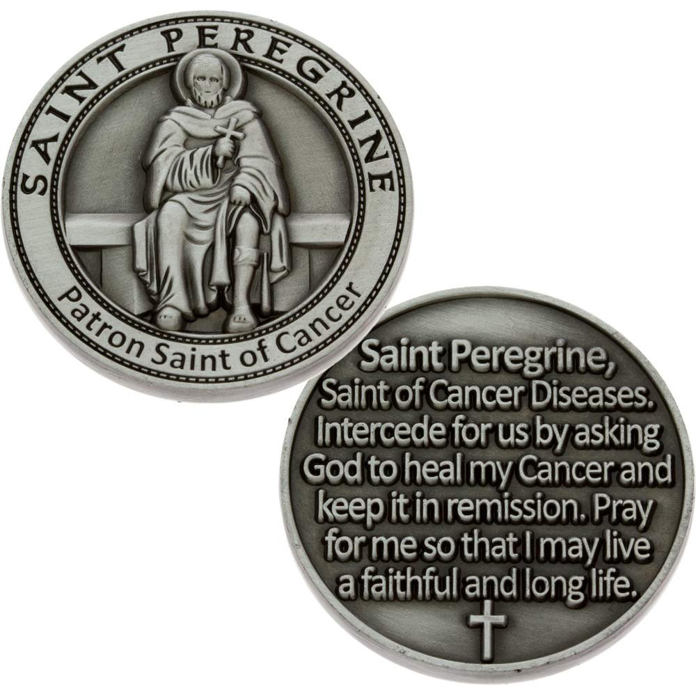 Sterling Gifts St. Peregrine Patron Saint of Cancer Challenge Coin