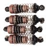 4PCS RC Car Shock Absorber, Aluminum Alloy Plastic Damper Suspension for 1/18 High Speed RC Cars, CNC Machined Oil - Filled Shock with Adjustable Preload, Finish view 3