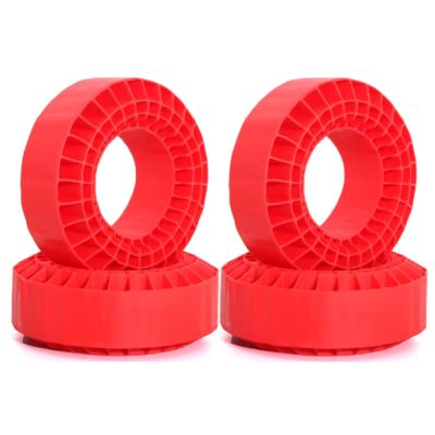 Rc Upgrades Spare for TRX4 for SCX10 for Capra TF2 GEN8 1/10 RC Crawler Rigs 4pcs Silicone Rubber Insert Foam for Fit 118-122mm (4.75" OD) 1.9" Wheel Tires(Red)