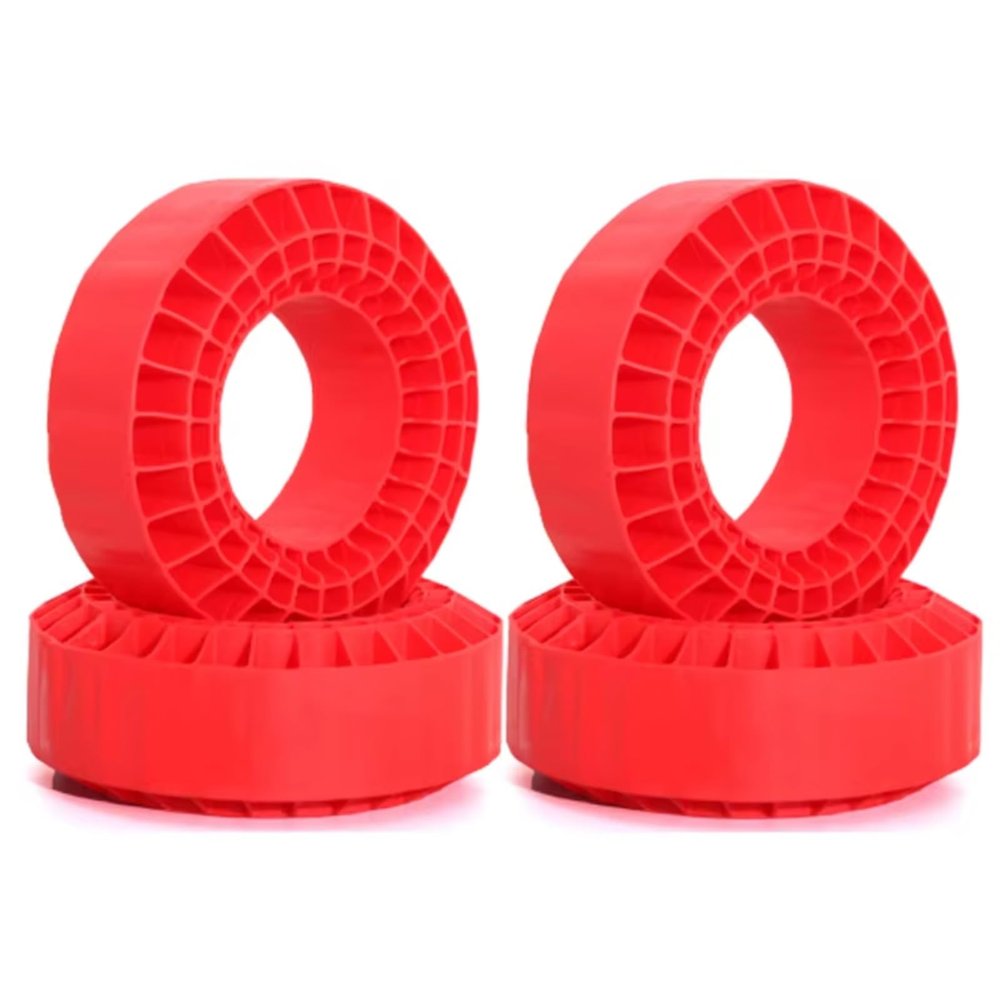 Rc Upgrades Spare for TRX4 for SCX10 for Capra TF2 GEN8 1/10 RC Crawler Rigs 4pcs Silicone Rubber Insert Foam for Fit 118-122mm (4.75" OD) 1.9" Wheel Tires(Red)