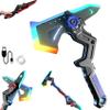 2-in-1 Transforming RGB Dual Axe Blade, Combinable Battle Axes Light Blades, One-Click Axe/Sword Switch, 7-Color Flowing RGB LED, Intelligent Sound and Dynamic Smoke Spray System (Blue) view 1