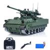 wheelfun TD 1/16 Remote Control Military Tank M2128 320-degree Rotation Bradley Metal Tracks Wheels Infrared Battle System Barrel Recoil Elevation Smoke Unit Light Sound(Pro-Edition-Army Green) view 1