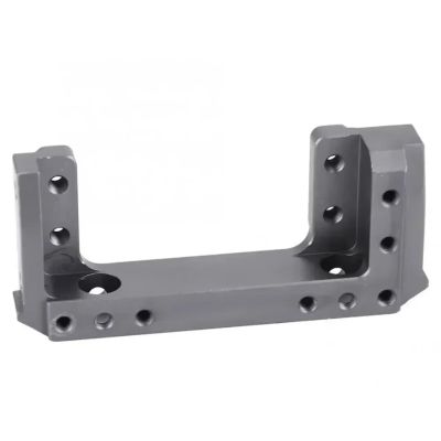 RC Car Accessories for Axial for SCX10 II AX90046 90046 90047 1/10 Aluminum Alloy Front Bumper Mount Servo Stand RC Crawler Upgrade Part(Titanium)