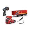 DiscovCrate 1/64 RC Semi Truck and Trailer, 2.4GHz Remote Control Container Truck with 3-Gear Modes, Cruise Function and Light Sound Effects, RC Construction Vehicles for Collector view 2