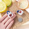 Craftora 2Pcs Apple Pattern Miniature Ceramics Coffee Mug Cup Decorations Porcelain Mini Tea Cups Blue Tiny Drink Beverage Dollhouse Kitchen Accessories for Keychain Earring Making, Dollhouse Decor view 2