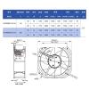 AZXCVBNML UF-200BMB23H1C2A 230V 74/80W Cooling Fan view 3