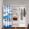 Cartoon Seal Doorway Curtains Privacy Cute Nature Wildlife Kids Room Decor Blackout Curtain Glacier Snow Mountain Closet Door Curtain Blue Ocean Kawaii Sea Animal Room Divider Drape 52"W x 80"L view 2