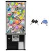 Gachapon machine, 25 Inch Height PS Bouncy Balls Dispenser, Commercial Candy Bubble Gum Vending Machine with Clear Design Hold 230 Capsule Toys for Game Stores,Retail Stores,Gumball Bank, Home (Black) view 1