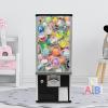 Gachapon machine, 25 Inch Height PS Bouncy Balls Dispenser, Commercial Candy Bubble Gum Vending Machine with Clear Design Hold 230 Capsule Toys for Game Stores,Retail Stores,Gumball Bank, Home (Black) view 4