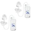 2 Pack Hands Free Babys Bottle, 300ML Anti Slip Silicone Pacifier Bottle Feeder, Leakproof Self Feeding Bottles with Nipple Straw, Lightweight Pacifier Bottles Feeder Hands Free, for Home & Outdoor view 1