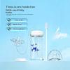 2 Pack Hands Free Babys Bottle, 300ML Anti Slip Silicone Pacifier Bottle Feeder, Leakproof Self Feeding Bottles with Nipple Straw, Lightweight Pacifier Bottles Feeder Hands Free, for Home & Outdoor view 4