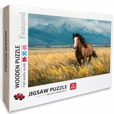 3000 Pieces Jigsaw Puzzle for Adults Horse, Animal Wooden Puzzles with Box, Letter on Back, Challenging Funny Games Crafts for Adults Kits, Family Activity Games, Summer Decor Gifts, (48x32in), 1-7055