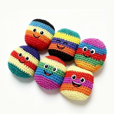 6Pcs Colorful Fabric Beanbag Set, 2.36x2.36 Mini Soft Sandbags, Tear Resistant Colorful Pouches for Throwing Games, Classroom Activities, Party Favors & Family Fun