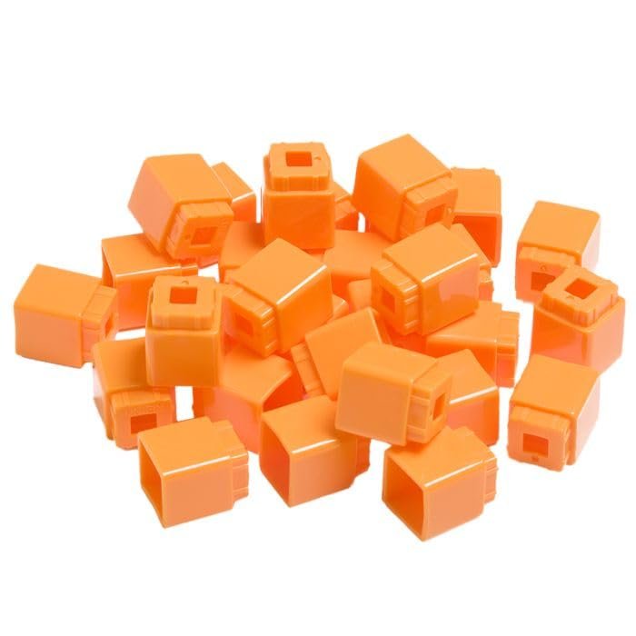 Didax Educational Resources Unifix Cubes, Orange, Set of 1,000