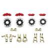 Disc Brake Caliper Upgrade Set Compatible with 1/7 Scale RC Rally Cars Including Raytheon C3 E8414 E8415 Models(Red Brown) view 1