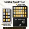 1g Bullion Bar Storage Case Bundle 28 Slot Sliding Wallet + 12 Slot Display Case for Valcambi Style CombiBars, Silver Gold Platinum Bar Organizer, Desk Safe Pocket Storage (Cases Only) view 3