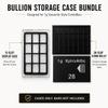 1g Bullion Bar Storage Case Bundle 28 Slot Sliding Wallet + 12 Slot Display Case for Valcambi Style CombiBars, Silver Gold Platinum Bar Organizer, Desk Safe Pocket Storage (Cases Only) view 4