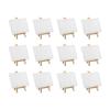 12/24Pcs Mini Canvas Board and Wood Easel Set Art Artist for Home DIY Drawing Painting(10x8cm 24Pcs) view 2